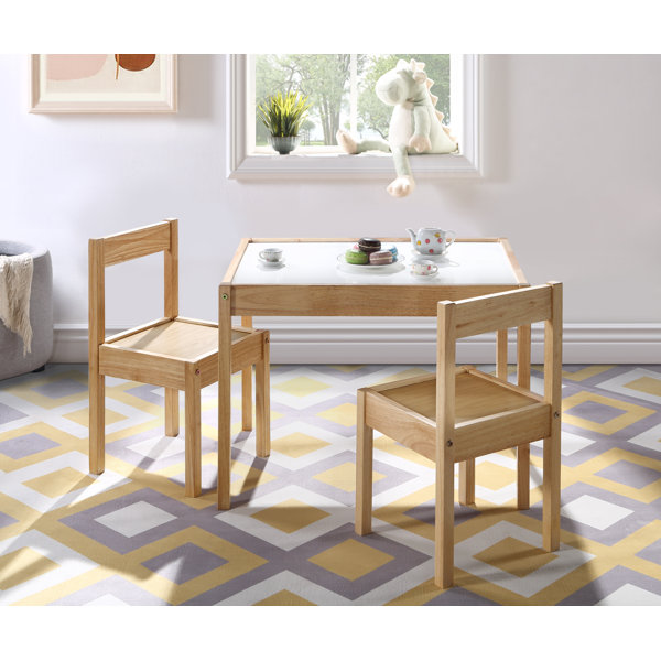 Gibson 3-Piece Dry Erase Kids Table & Two Chair Set, Black main image 0